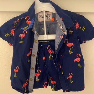 Huntington BC button up shirt and matching shorts size: 24m